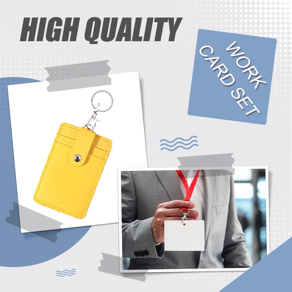 Portable ID Card Holder ID Cards And Bus Cards Easily Accessible With Unique Versatile PU Nice Gifts