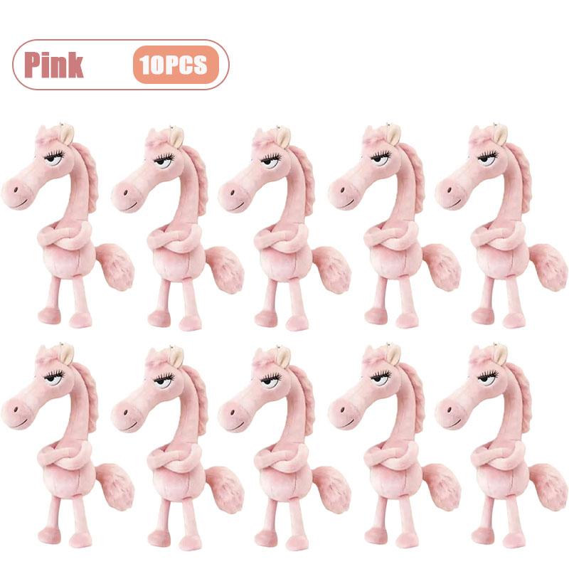 1/3/5/10PCS 2026 Year of The Horse Black Horse Plush Mascot Hanging Ornament Small Pony Bag Pendant Decoration
