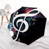 Music, Entertainment themed Eight rib Automatic Folding umbrella Is Suitable for Both Men and Women, Making It A Perfect Christmas and Valen