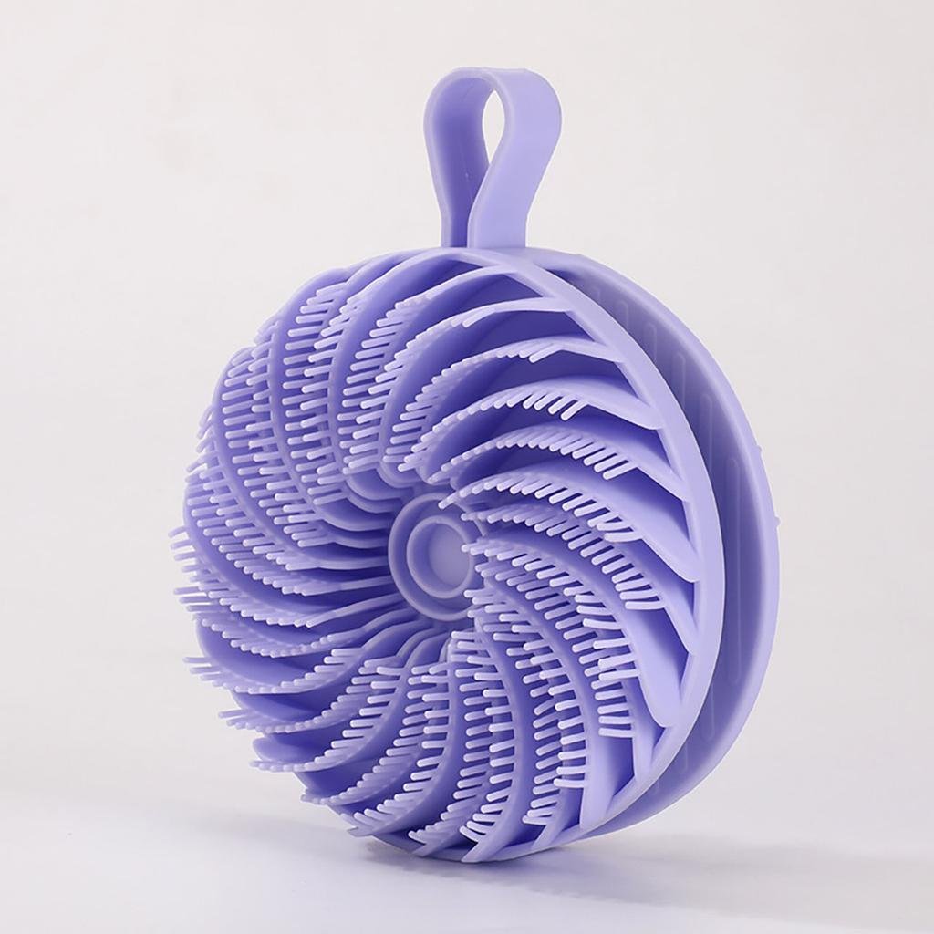 Silicone Body Scrubber Whirlwind Double Sided Bath Brush Hair Washing Massage Comb Bathroom Skin Shower Cleaning Brushes