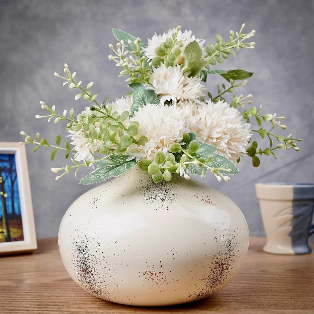 Metal Flower Vase For Home Decor Bedroom Living Room Office Wedding | Table Decorative Item For Festivals  (Flower Not Included)