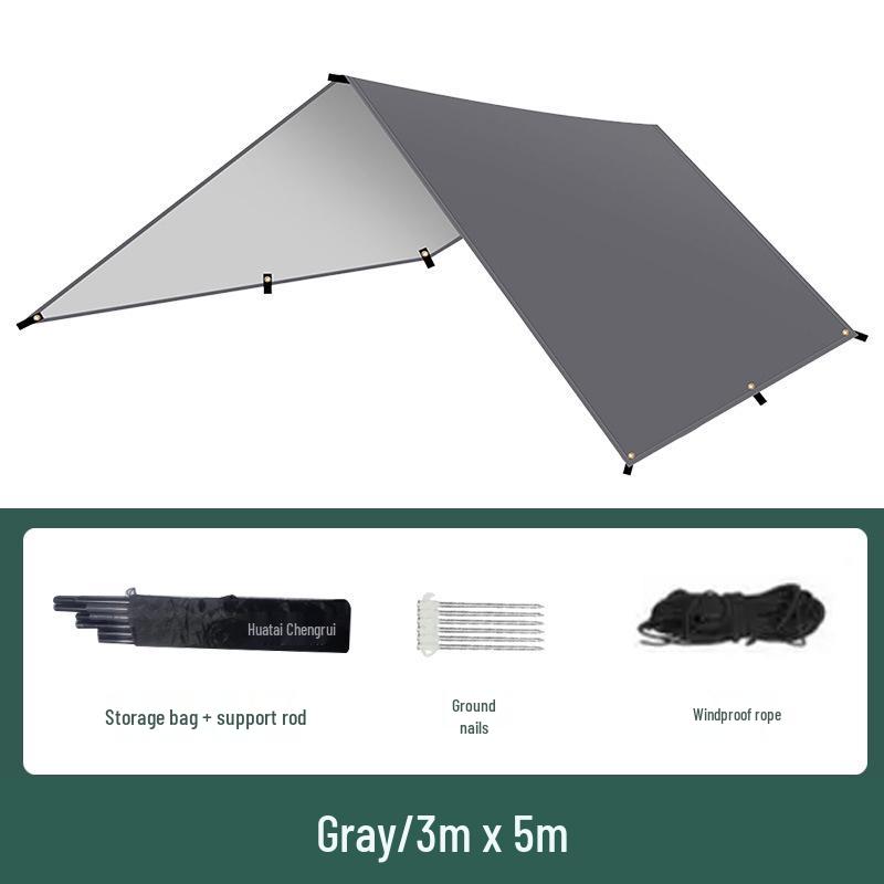 Outdoor Sunshade & Rainproof Portable Tent Tarp for Camping and Picnics