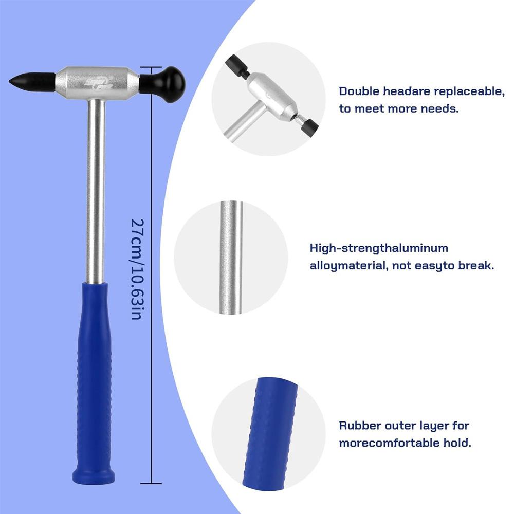 PDR Autobeulenentferner Hammer mit 15 Köpfen, Lackfreie Auto-Beulenreparatur Hämmer, Spurloses Formen Karosserie-Beulenreparatur Für Auto-Beulen