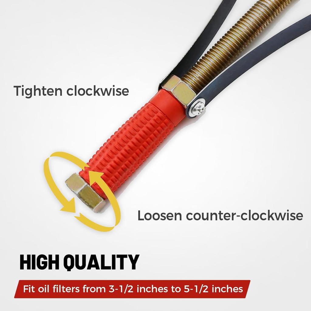 Adjustable Oil Filter Removal Wrench Tool, 2025 New Heavy Oil Filter Wrenches, 2 In 1 Universal Multifunctional Oil Filter Removal Tool, 9-15 Cm