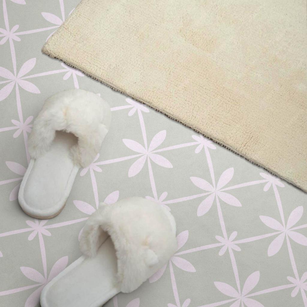 Vinyl Panel With A Motif For Easy Wall Transformation 100x50 Cm Floral Pattern In A Mesh