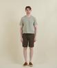 PANICALE Khaki Drawstring Linen Tencel Shorts