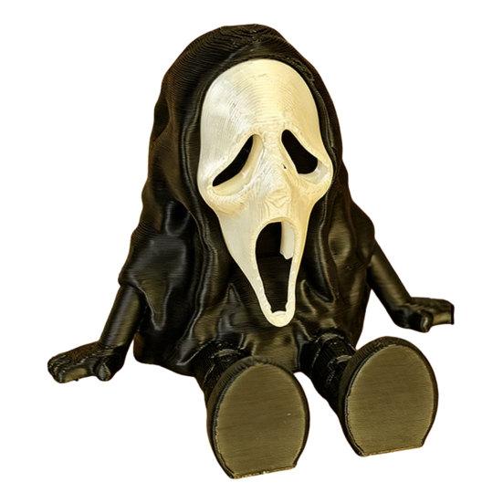 Flexible Halloween Figurine 3D Printed Mini Grim Reaper/Ghost Statue A
