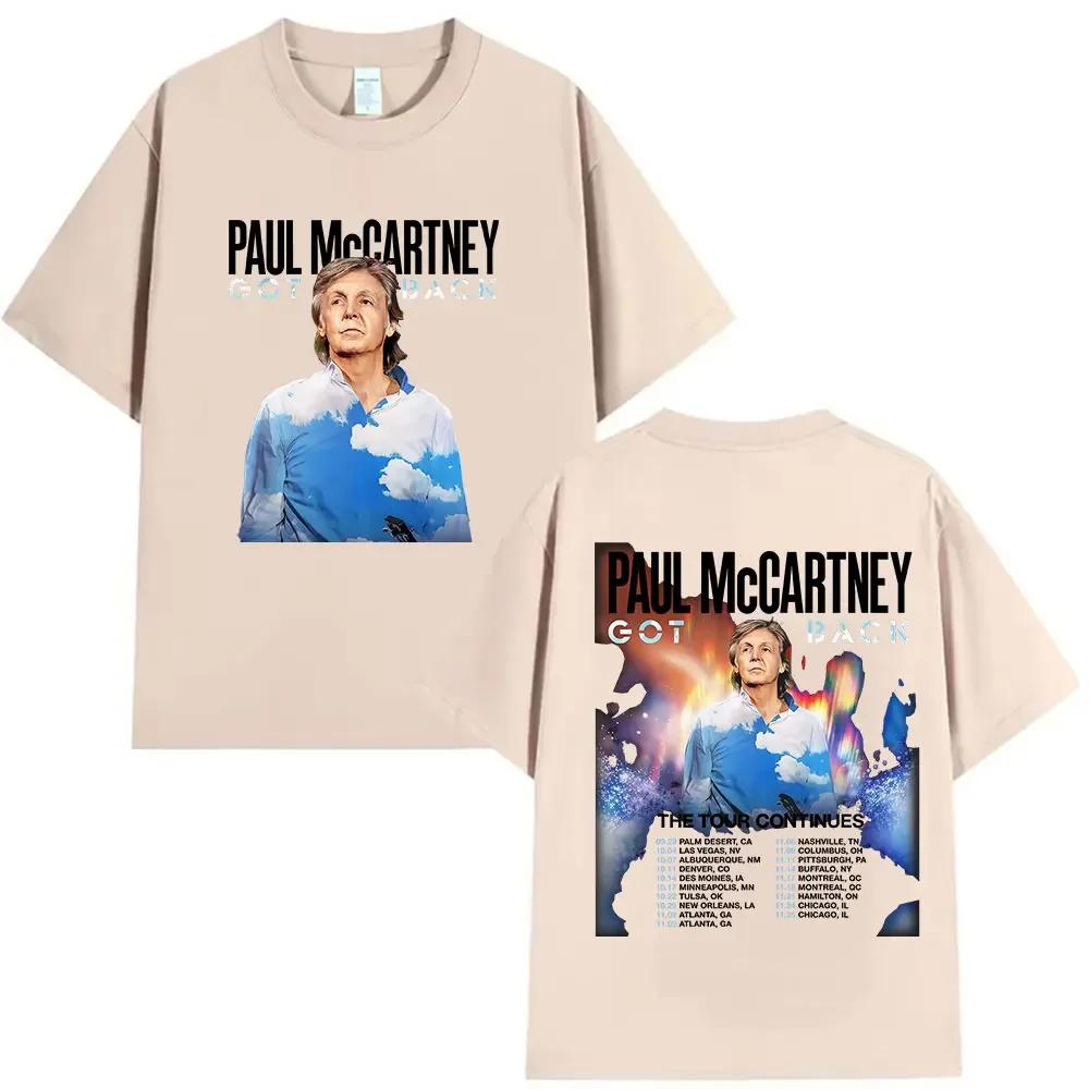 Paul Mccartney Got Back Tour 2025 Graphic T Shirts Unisexs Hip Hop Rock Style Short Sleeve Tshirts Pure Cotton Tshirt Streetwear