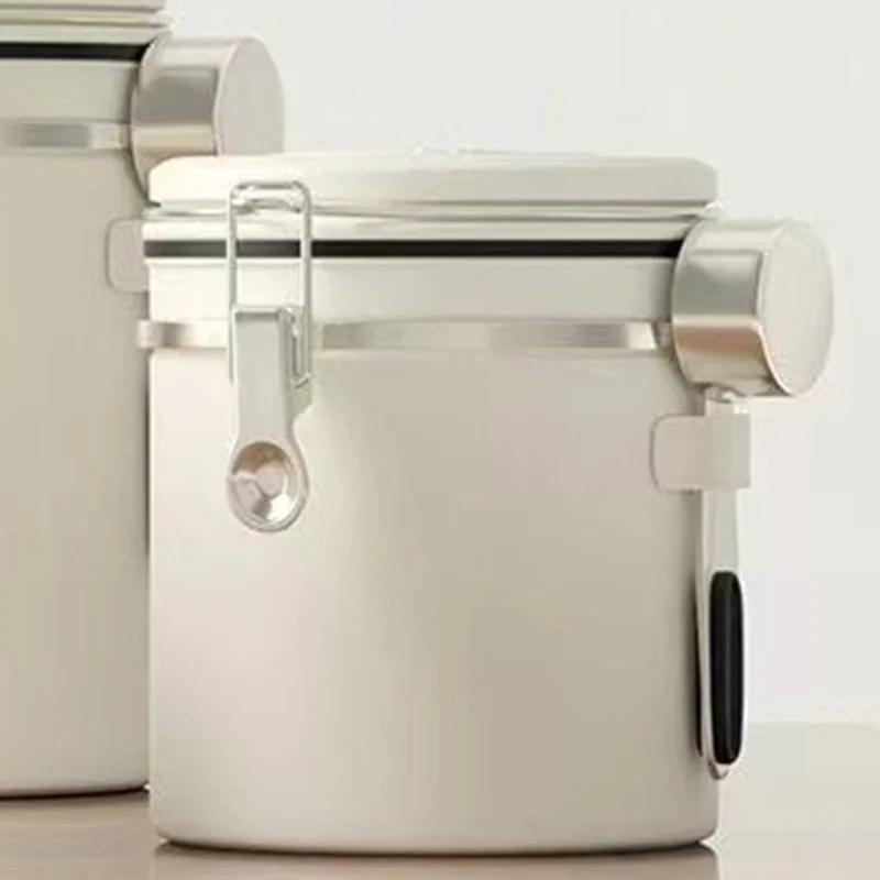Stainless Steel Coffee Beans sealed jar Vacuum Storage Container Large Capacity Grains Tea Nut Snack Keep Fresh Storage Jar
