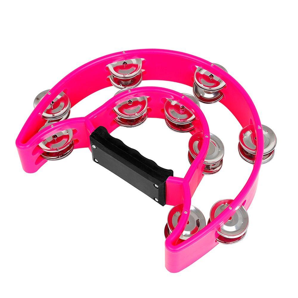 Musical Orff Tambourine Educational Hand Ring Tambourine Half Moon Handbell  Musical Enlightenment