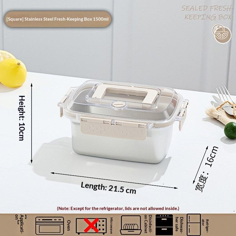 Leakproof Stainless Steel Bento Box Large Capacity Microwave Safe Portable Lunch Box Food Storage Container