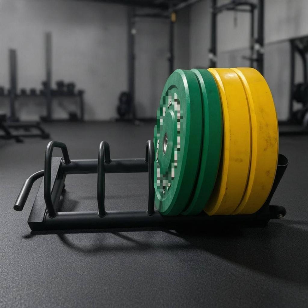 Barbell Plate Rack Black Storage Cylindrical Metal