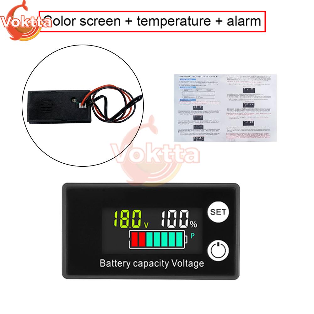 6133A DC8-100V Battery Capacity Indicator LCD Digital Power Meter Lead-acid Lithium LiFe PO4 Voltage Tester for Car Motorcycle