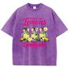 When Life Gives You Lemons Make Prints Washed TShirt Womens Cotton Tops Distressed ONeck Comfortable T Shirts Summer Clothes
