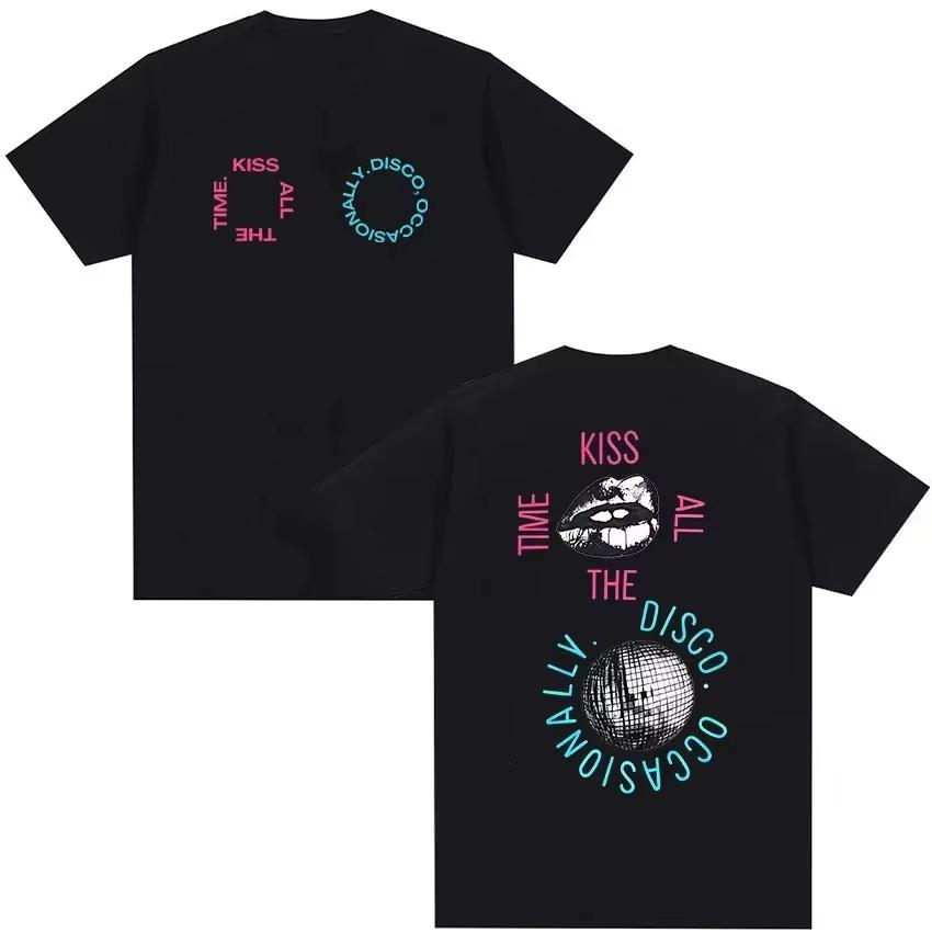 Harry Styles Kiss All The Time Disco Occasionally Tour 2026 TShirt Unisex HipHop Pop Music Clothing Short Sleeve TShirt M