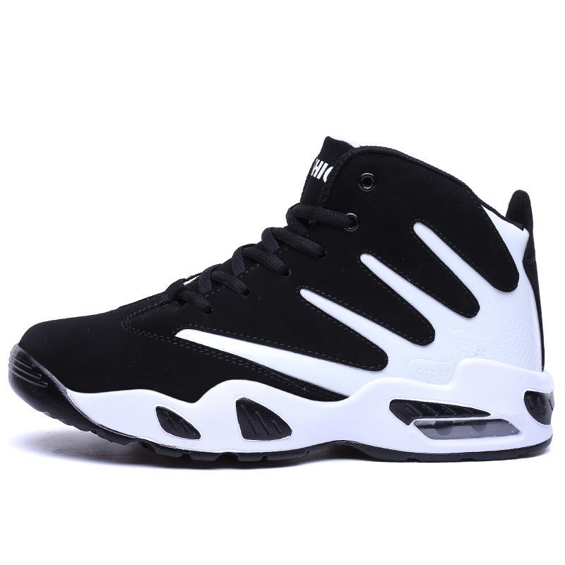 Autumn and winter new children s middle school sports basketball shoes middle boots 36 белый