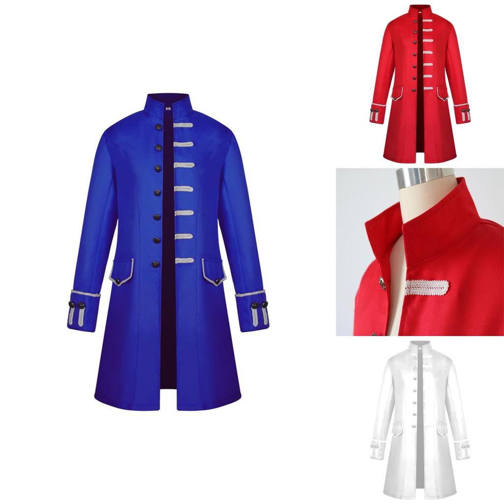 Unique Men Steampunk Vintage Jacket In Various Colors Perfect For Masquerade And Stage Performance