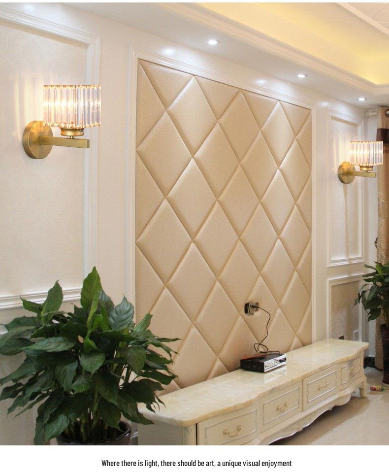 Cross-Border Crystal Wall Lamp: Modern Luxury for Living Room, Bedroom, and Aisle