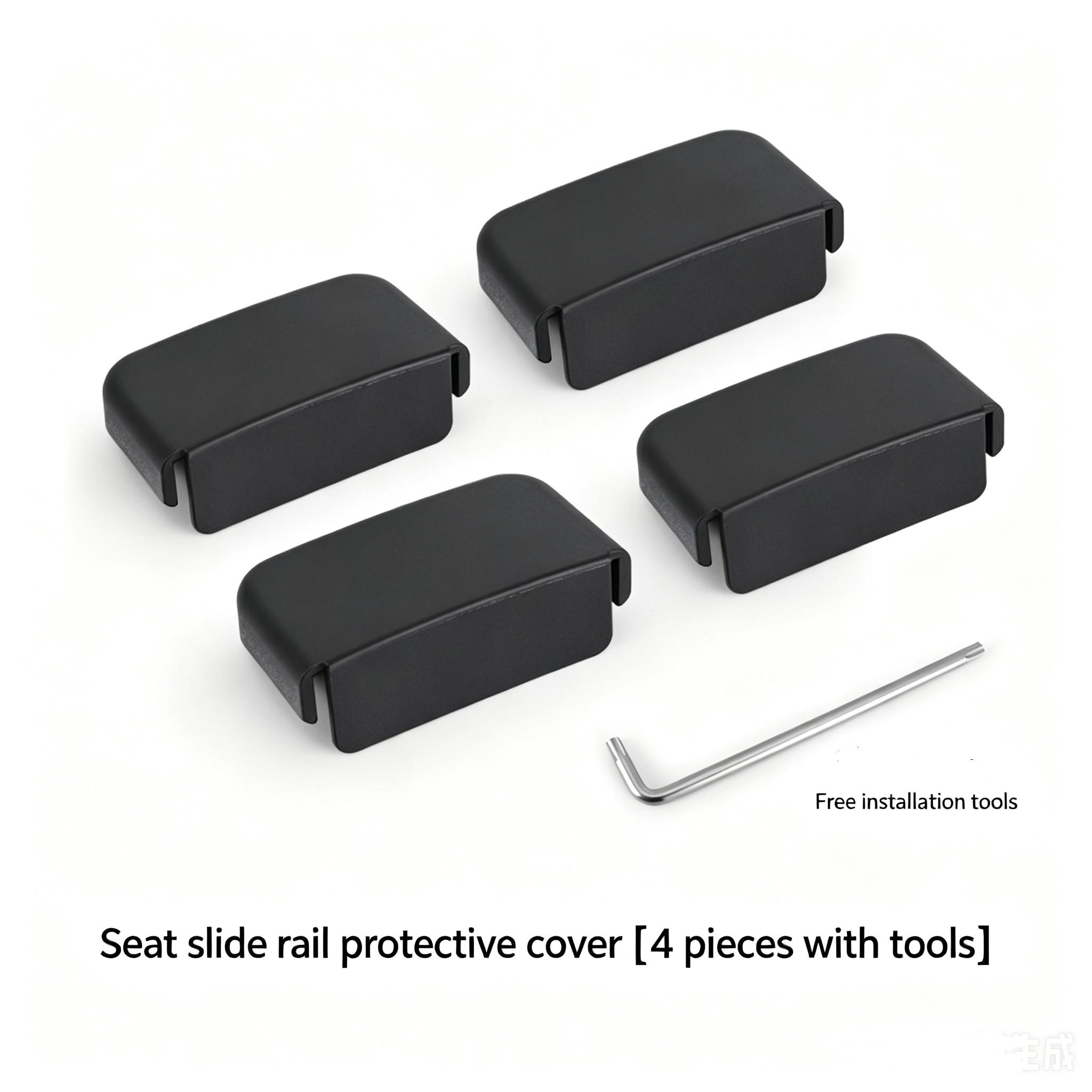 4pcs Seat Rail Cover Protector For Tesla Model 3/Y Rear End Pieces Backseat Slide Protection Mats