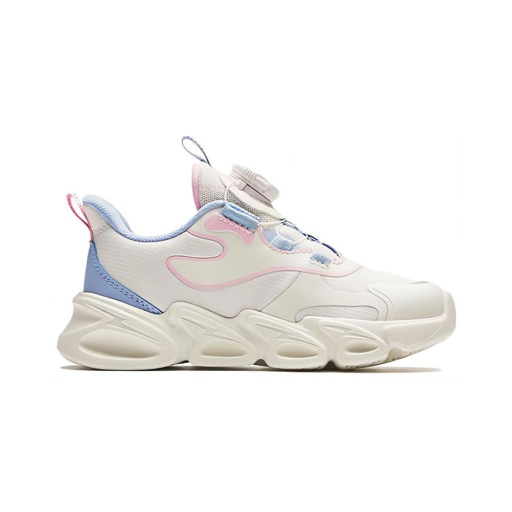 Anta Kids Casual Comfortable Shock Absorbing Wear Resistant Low Top Running Shoes Kids Running Shoes White Blue Pink A322349944-1