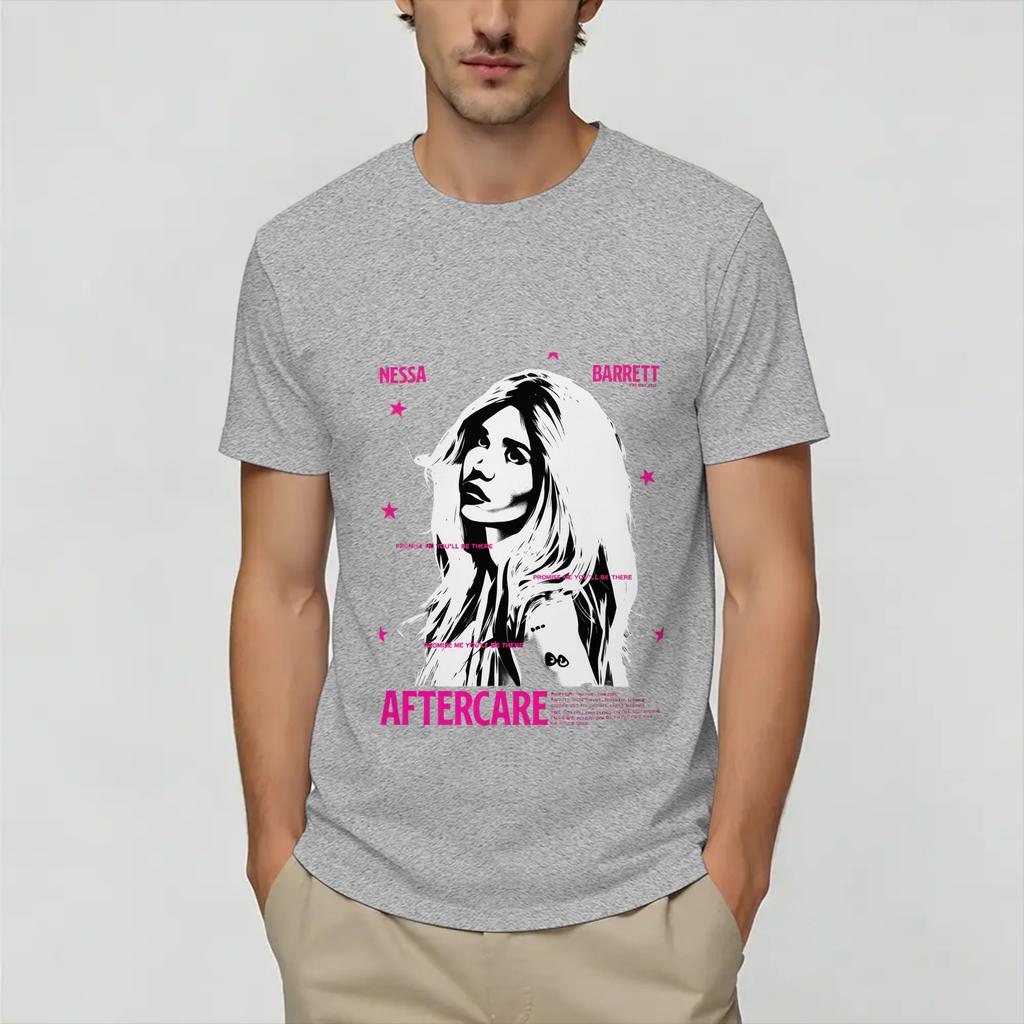 Nessa Barrett Aftercare T Shirts for Unisex Cotton Hipster TShirts O Neck Tee Shirt Short Sleeve Tops Printed