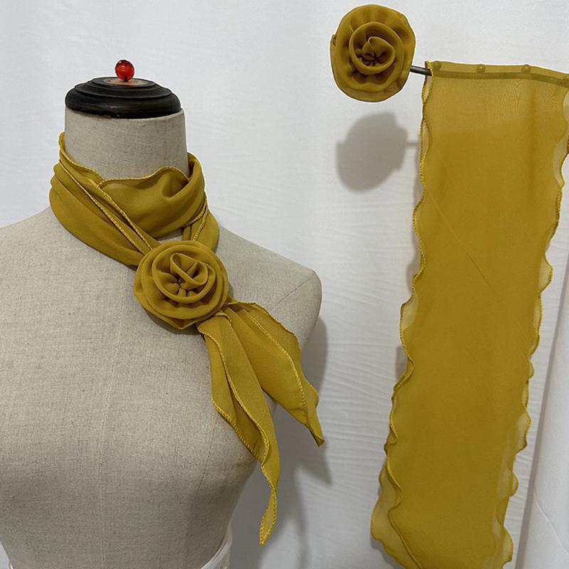 26 Colors Decorative Headscarf Solid  Pink Rose Knitted Scarf Shawl Shawl Flower Sunscreen Headscarf Ladies Office Scarf
