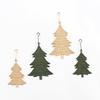 Shesay Präglat Tennprydnad Display Nordisk Jul Stor Guldträd, (8 cm hög),