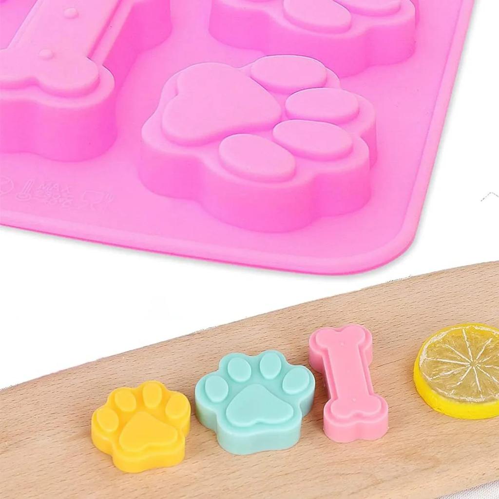 1pc-Dog Claw Bone Cake Mold 3D Silicone Mold, Pet Food Baking Mold