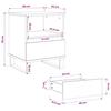 Nightstand Gray Sonoma 40 x 35 x 50 cm Engineered Wood