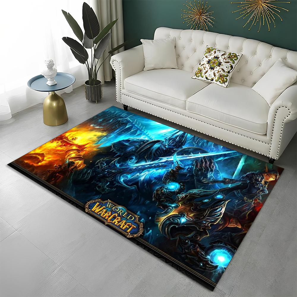 WOW Game World of Warcraft Gamer HD Teppich für Zuhause Wohnzimmer Schlafzimmer Sofa Fußmatte Dekor, Kinderteppich Rutschfeste Bodenmatte