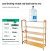 Wall-Mounted Bamboo Shoe Rack: Space-Saving, Dustproof, Multi-Layer Storage for Entryway
