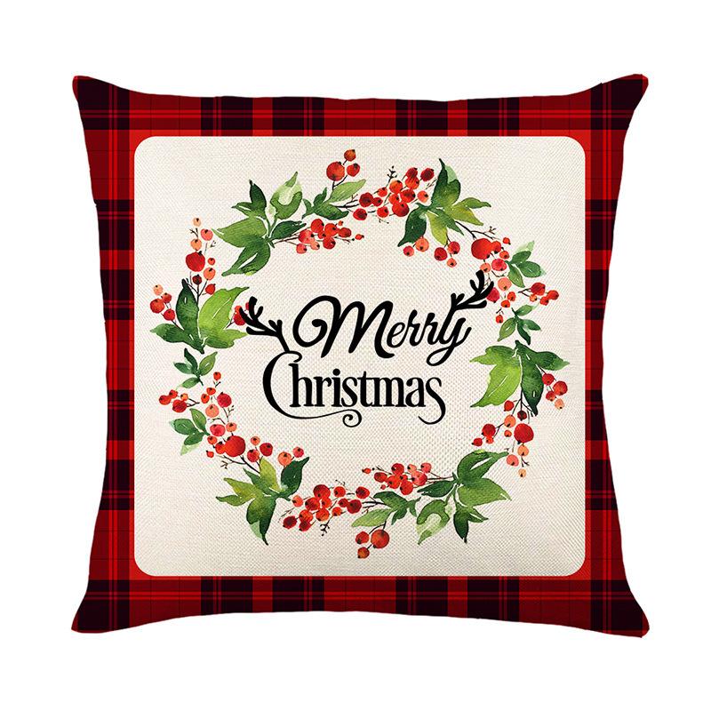 

Рождественская атмосфера Домашняя подушка Наволочка Праздничный подарок Нап Диван Автомобиль Подарочная подушка 45*45cm