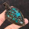 Chrysocolla Pendant Gemstone Pendant Copper Wire Wrapped Pendant Honeycomb Pendant Copper Jewelry Handmade Gemstone Pendant Gift For Mother
