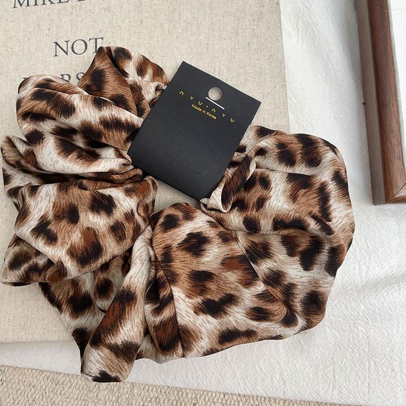 

Большие эластичные резинки для волос с леопардовым принтом для женщин и девочек, держатель для хвостика, большие эластичные резинки для волос, веревка, модные аксессуары для волос