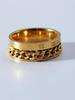 Stainless Steel Roman Numeral Chain Ring - European & American Fashion Jewelry