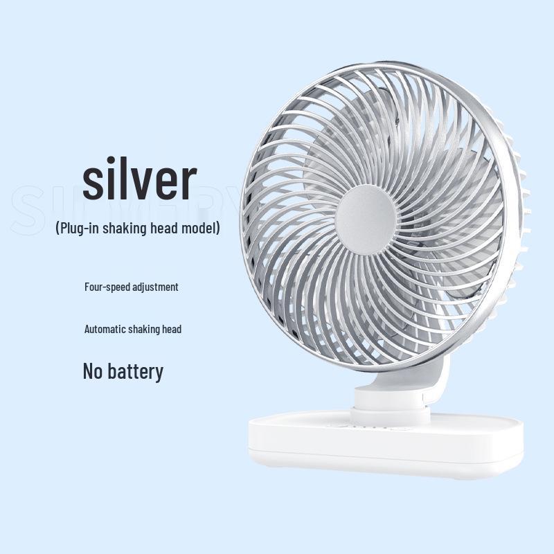 2025 Portable Silent Desktop Fan for Students with Free Rotation and Rechargeable Battery