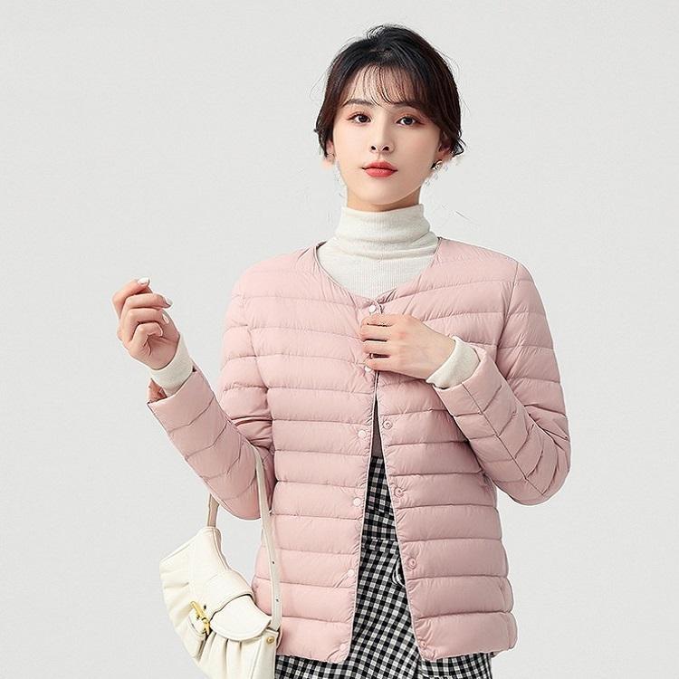 Leichte Daunenjacke für Herbst und Winter, Innenweste für Damen, kurzer Rundhalsausschnitt, große, warme Weste für Innen- und Außenbekleidung