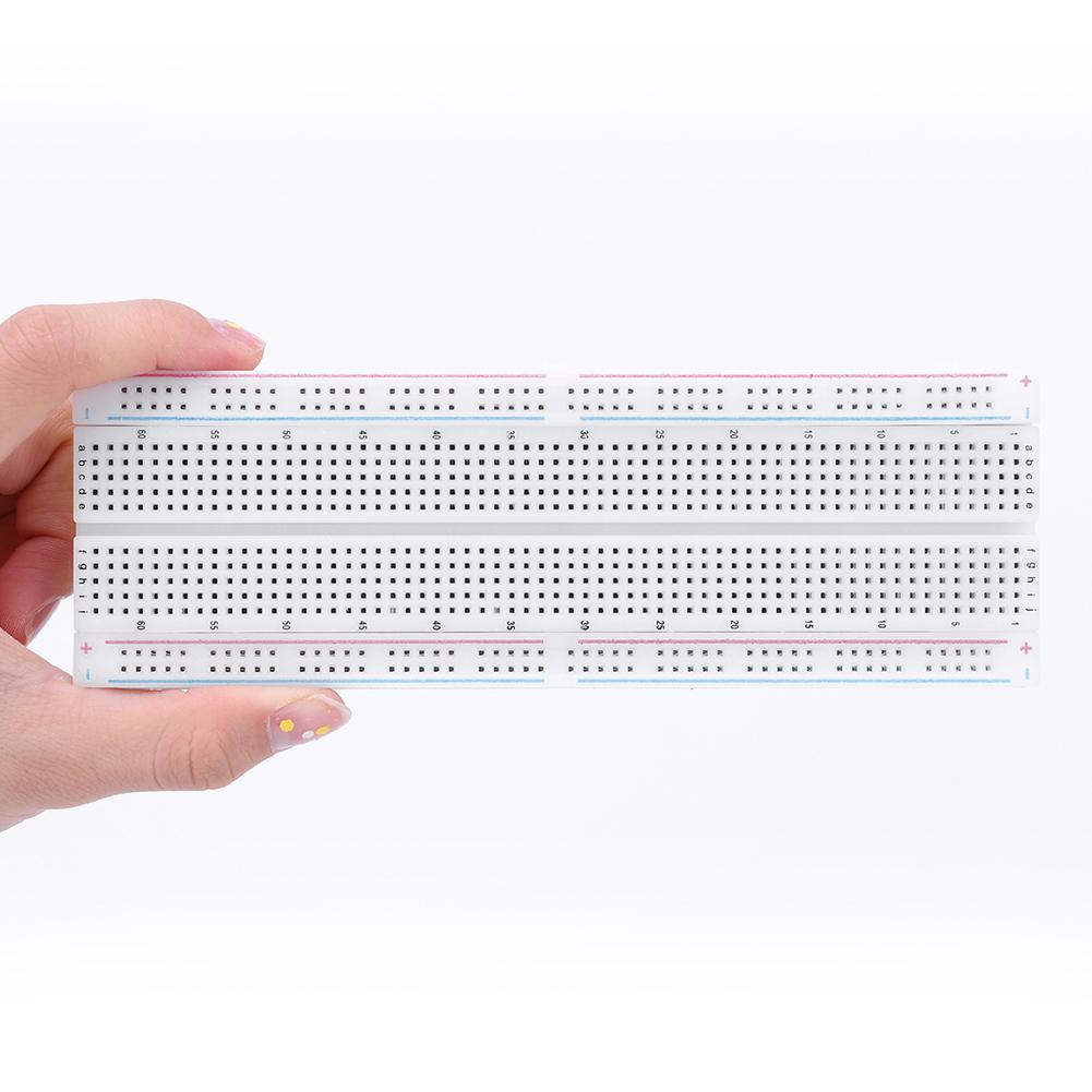Breadboard 830 Point Solderless PCB Bread Board MB-102 MB102 Test Develop 200 jacks DIY White/Transparent with packing 1-10PCS