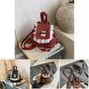 Pu Dot Pattern Mini Backpack For Women With Lace Detail For Daily Use