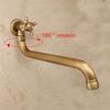 ELLEN Single Cold Facuet Wall Outdoor Mop Pool Faucet Antqiue Bronze Wall Kitchen Sink Faucet Rotatable ML982