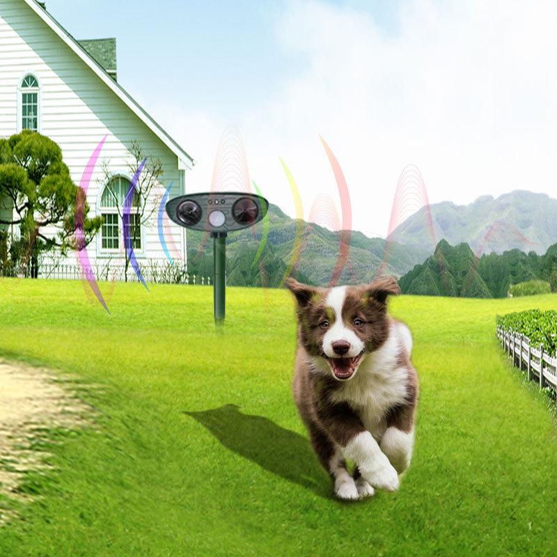 Solar-Powered Ultrasonic Pest & Bird Repeller with Infrared and Flashing Light