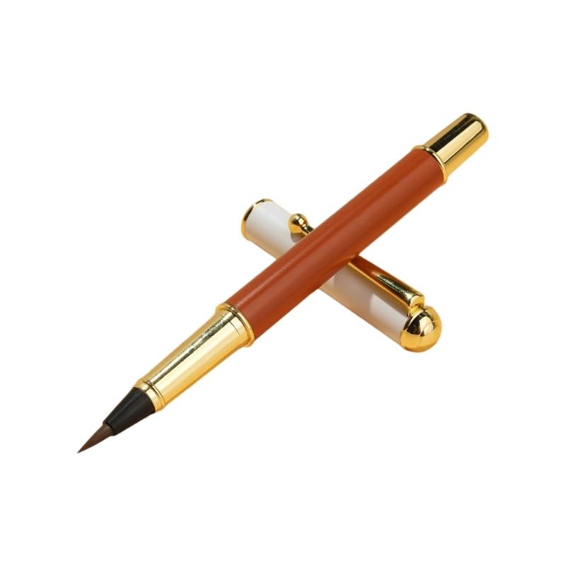 Portable Metal Fountains Brush Pen For Chinese Calligraphy Practice And Daily Writing Tasks