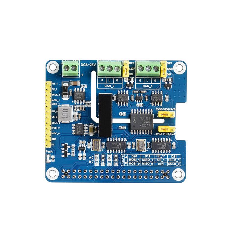 MicroSnow Pi 4 Dual-Channel Isolated CAN FD SPI Expansion Board