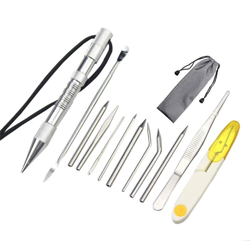 Stainless Steel Knotter Tool Set Paracord Lacing Stitching Needle Craft Maker for Leather and Paracord Crafting