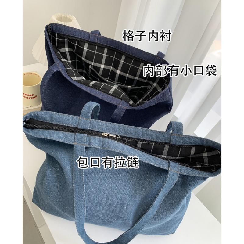Large-capacity Tote Bag with A Laid-back Style Fashionable and Retro Minimalist Single-shoulder Bag