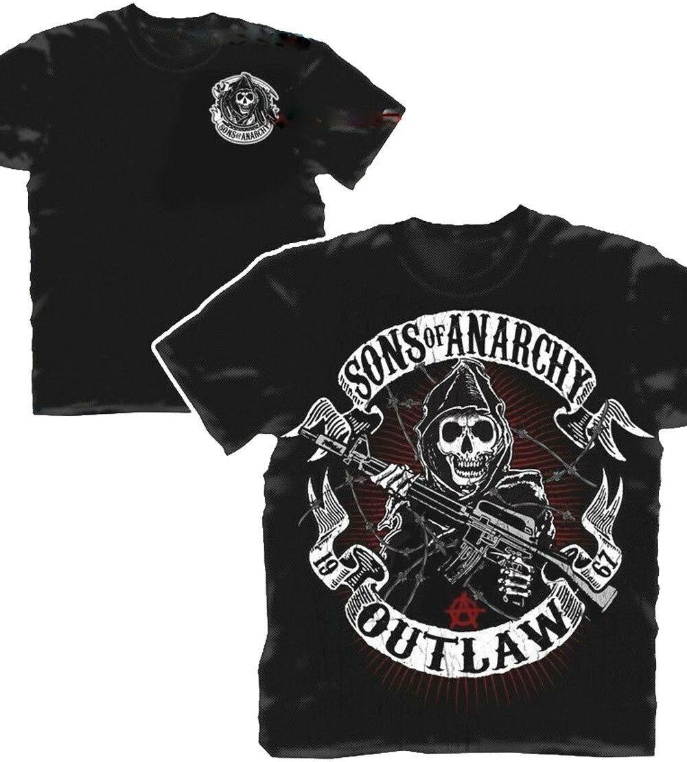 

ly Licensed Sons Of Anarchy Outlaw Reaper Adult Unisex T-Shirt