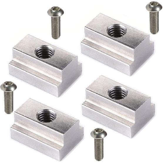 LE KAPMOZ T Slot Nuts For Toyota Tacoma Bed Rails Cleats Bed Rack Rail Accessories For Tundra Pickup Truck Deck Bike Mount W/Stainless Button Socket