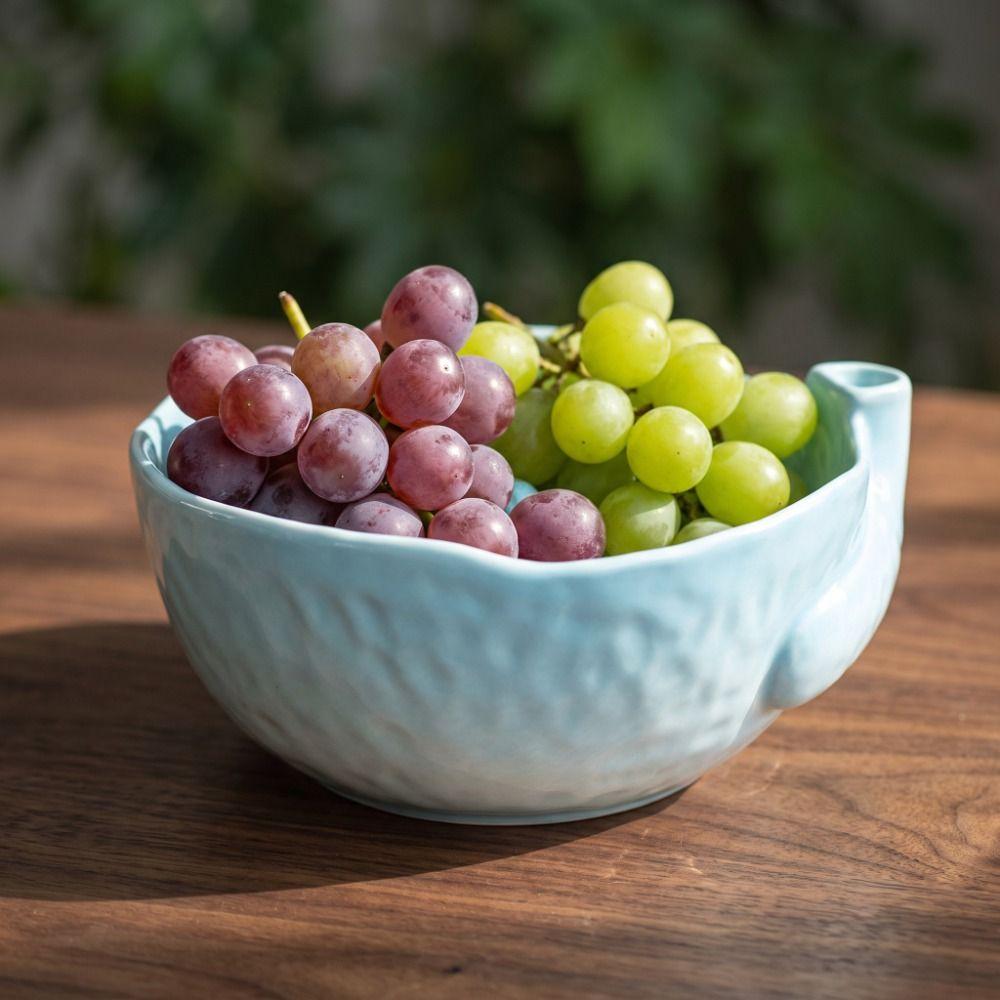 Geperforeerde Afvoerende Keramische Fruitwasser Zelfdraaiende Fruitreiniger Groenten