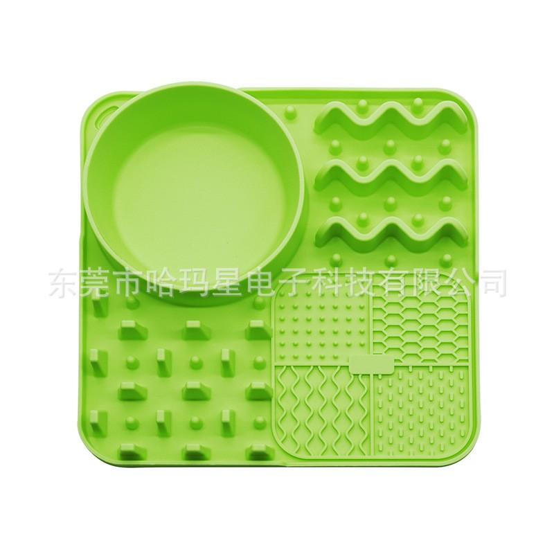 Silicone Pet Slow Feeder Mat With Non-Slip Base Cats Dogs Anti-Choking Lick Pad Bowl Tray In Multiple Sizes Colors