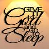 "Give It To God and Go To Sleep" Metal Wall Art, Iron Inspirational Sign for Home Office Bedroom Decor, Motivational Typography Farmhouse Gift